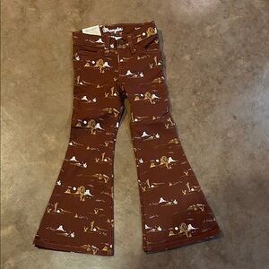 Wrangler Kids Brown Patterned Jeans